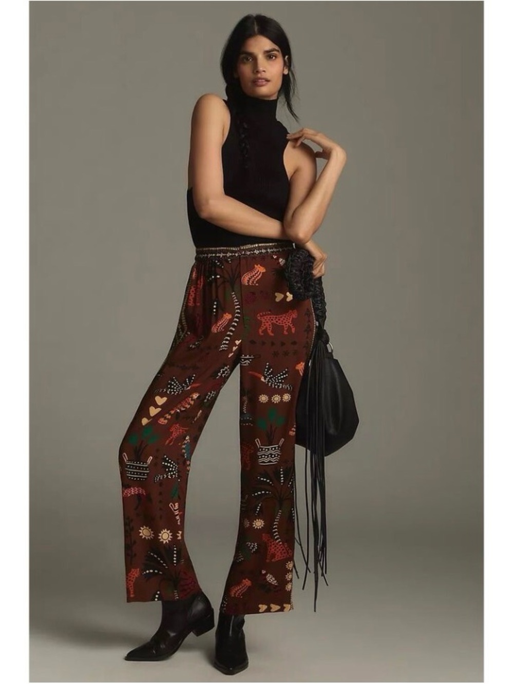 FARM RIO Anthropologie Printed Wide Leg Pants - Picture 3 of 8